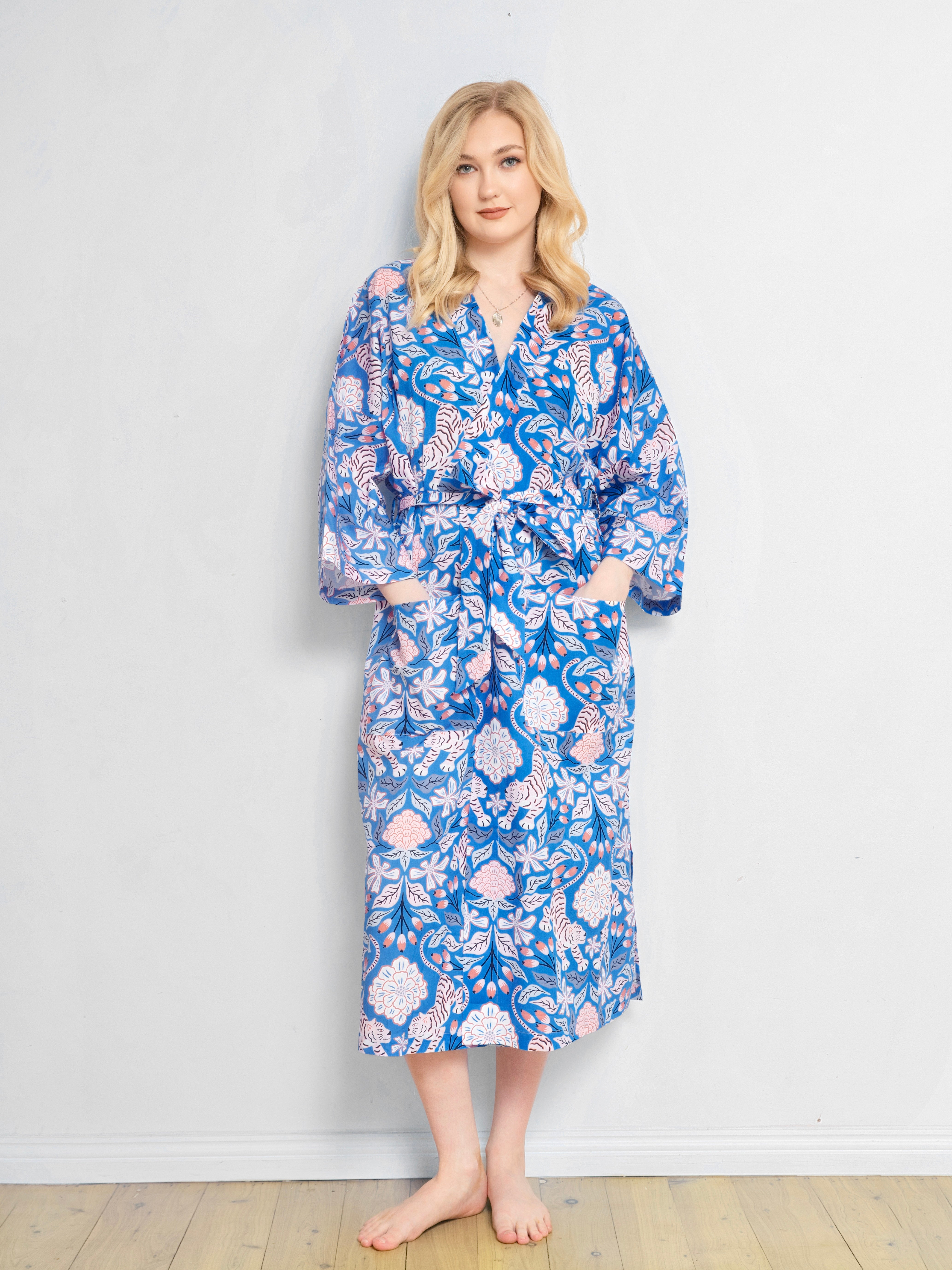 Tiger Garden 100% Cotton Poplin Robe
